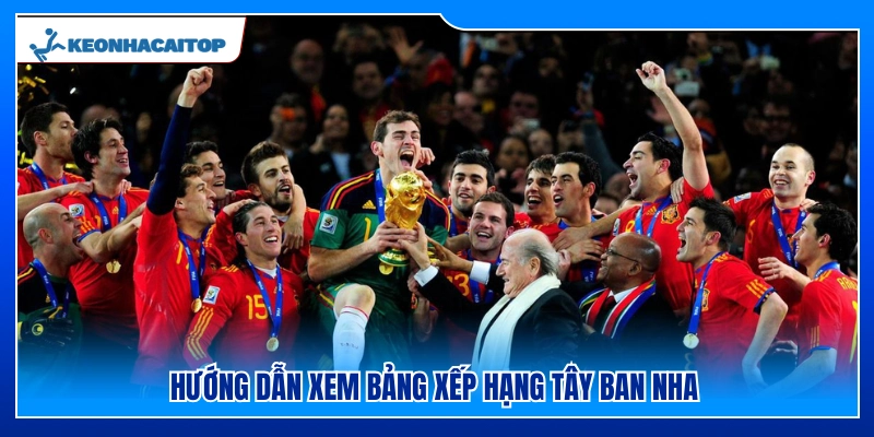 Cách theo dõi bảng xếp hạng Tây Ban Nha tại Kèo Nhà Cái